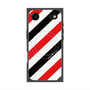 プレミアムスクエアケース with MagSafe［ Big Stripe - Red × Black ］