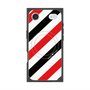 プレミアムスクエアケース with MagSafe［ Big Stripe - Red × Black ］