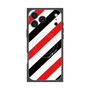 プレミアムスクエアケース with MagSafe［ Big Stripe - Red × Black ］