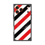 プレミアムスクエアケース with MagSafe［ Big Stripe - Red × Black ］