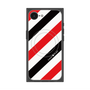 プレミアムスクエアケース with MagSafe［ Big Stripe - Red × Black ］