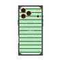 プレミアムスクエアケース with MagSafe［ Small Border - Green ］