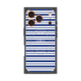 プレミアムスクエアケース with MagSafe［ Small Border - Navy ］