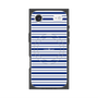 プレミアムスクエアケース with MagSafe［ Small Border - Navy ］