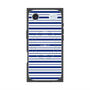 プレミアムスクエアケース with MagSafe［ Small Border - Navy ］