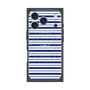 プレミアムスクエアケース with MagSafe［ Small Border - Navy ］