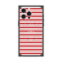 プレミアムスクエアケース with MagSafe［ Small Border - Red ］