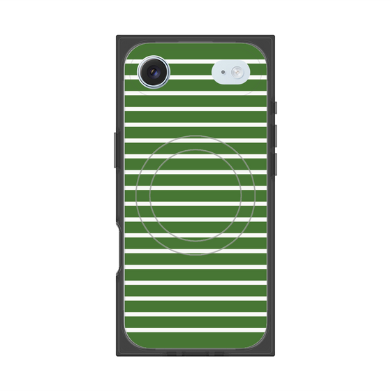 プレミアムスクエアケース with MagSafe［ Middle Border - Green ］