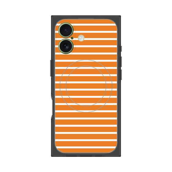 プレミアムスクエアケース with MagSafe［ Middle Border - Orange ］