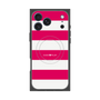プレミアムスクエアケース with MagSafe［ Big Border - Pink ］
