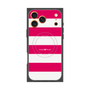 プレミアムスクエアケース with MagSafe［ Big Border - Pink ］