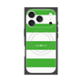 プレミアムスクエアケース with MagSafe［ Big Border - Green ］