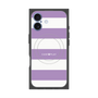 プレミアムスクエアケース with MagSafe［ Big Border - Purple ］