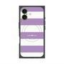 プレミアムスクエアケース with MagSafe［ Big Border - Purple ］