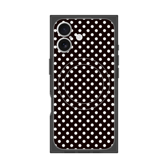 プレミアムスクエアケース with MagSafe［ Small Dot - Black ］