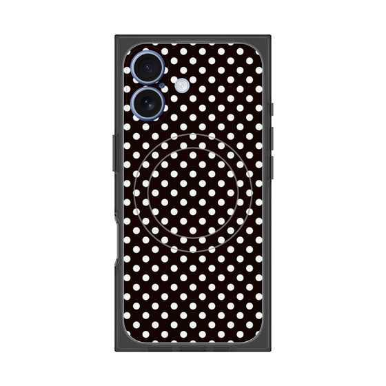 プレミアムスクエアケース with MagSafe［ Small Dot - Black ］