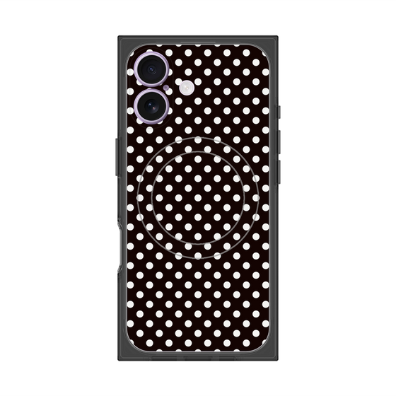 プレミアムスクエアケース with MagSafe［ Small Dot - Black ］