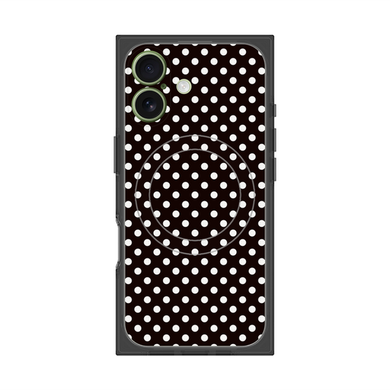 プレミアムスクエアケース with MagSafe［ Small Dot - Black ］