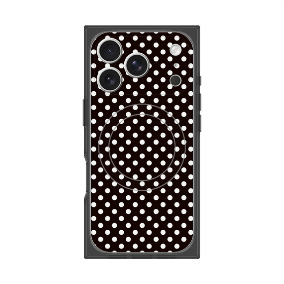プレミアムスクエアケース with MagSafe［ Small Dot - Black ］