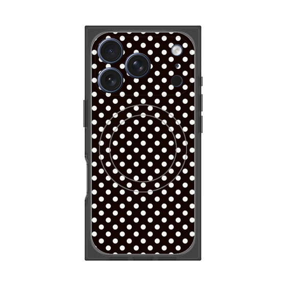 プレミアムスクエアケース with MagSafe［ Small Dot - Black ］