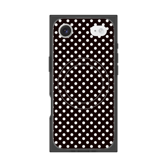 プレミアムスクエアケース with MagSafe［ Small Dot - Black ］
