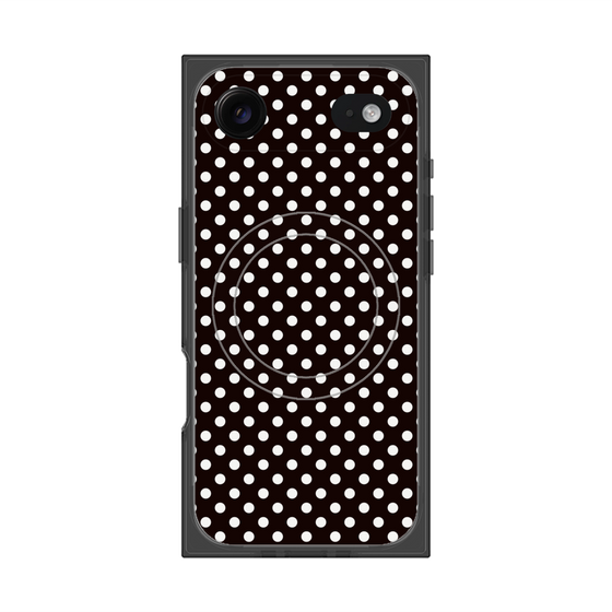 プレミアムスクエアケース with MagSafe［ Small Dot - Black ］