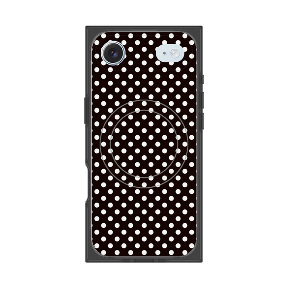 プレミアムスクエアケース with MagSafe［ Small Dot - Black ］