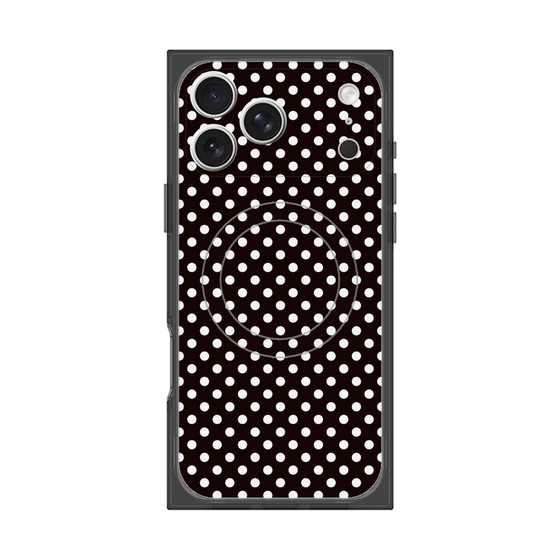 プレミアムスクエアケース with MagSafe［ Small Dot - Black ］