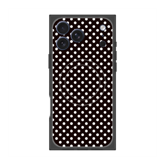 プレミアムスクエアケース with MagSafe［ Small Dot - Black ］