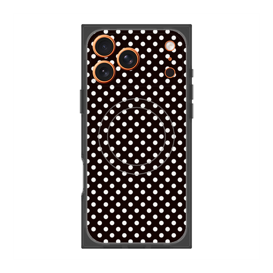 プレミアムスクエアケース with MagSafe［ Small Dot - Black ］