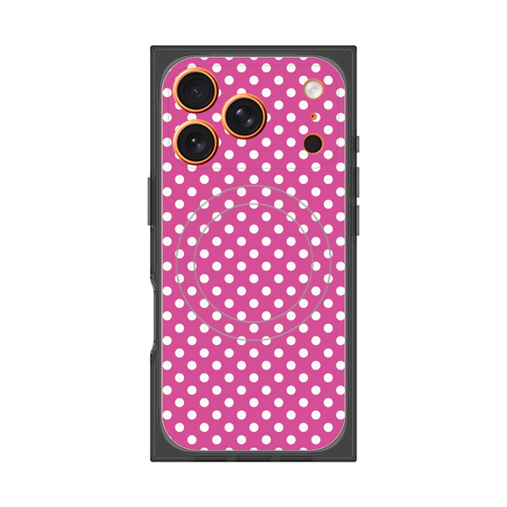 プレミアムスクエアケース with MagSafe［ Small Dot - Pink ］