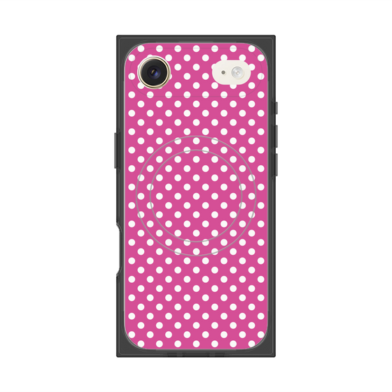 プレミアムスクエアケース with MagSafe［ Small Dot - Pink ］