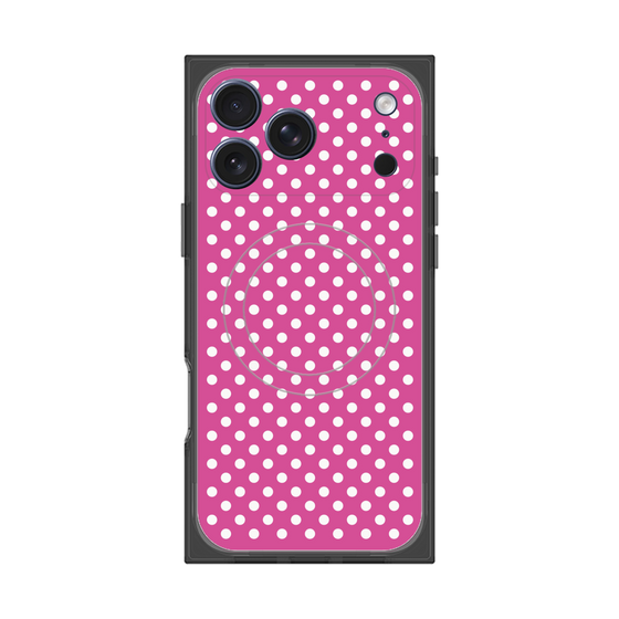 プレミアムスクエアケース with MagSafe［ Small Dot - Pink ］