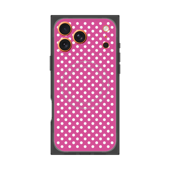 プレミアムスクエアケース with MagSafe［ Small Dot - Pink ］