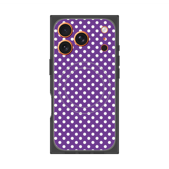 プレミアムスクエアケース with MagSafe［ Small Dot - Purple ］