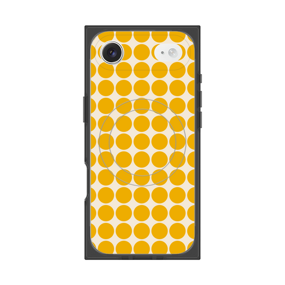 プレミアムスクエアケース with MagSafe［ Big Dot - Yellow ］