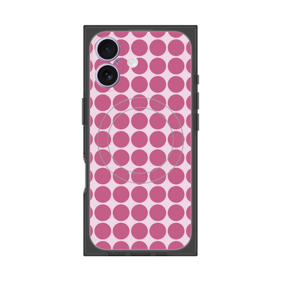 プレミアムスクエアケース with MagSafe［ Big Dot - Pink ］