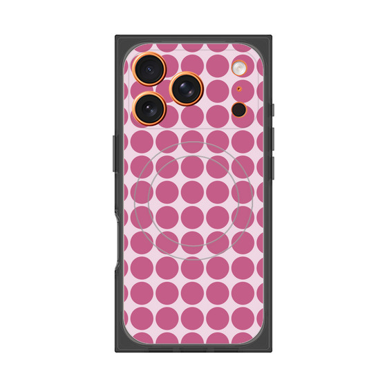 プレミアムスクエアケース with MagSafe［ Big Dot - Pink ］