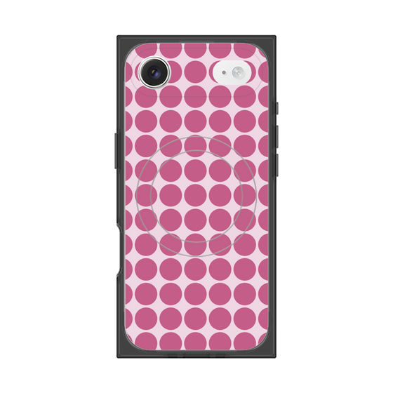 プレミアムスクエアケース with MagSafe［ Big Dot - Pink ］