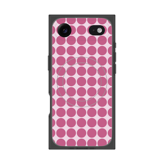 プレミアムスクエアケース with MagSafe［ Big Dot - Pink ］