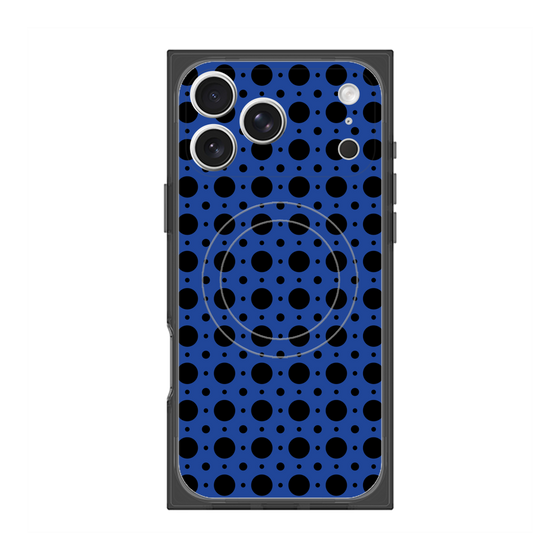 プレミアムスクエアケース with MagSafe［ Shower Dot - Blue ］