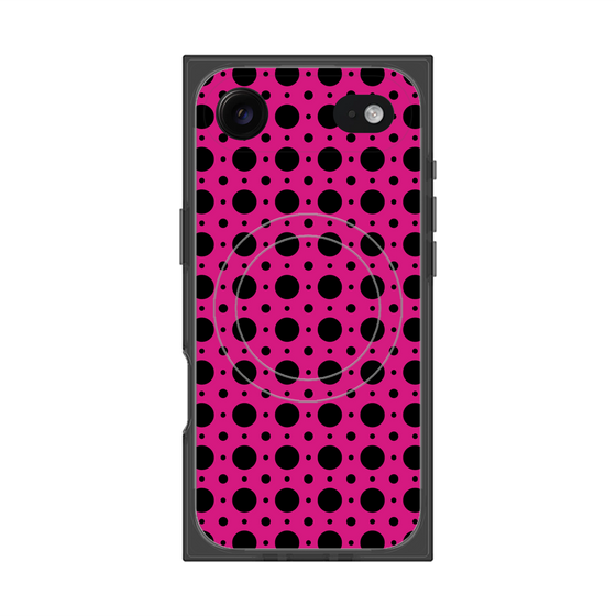 プレミアムスクエアケース with MagSafe［ Shower Dot - Pink ］