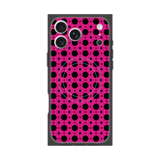 プレミアムスクエアケース with MagSafe［ Shower Dot - Pink ］