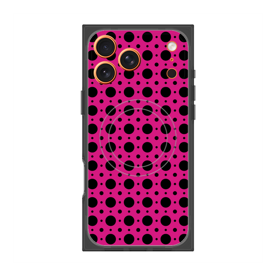 プレミアムスクエアケース with MagSafe［ Shower Dot - Pink ］