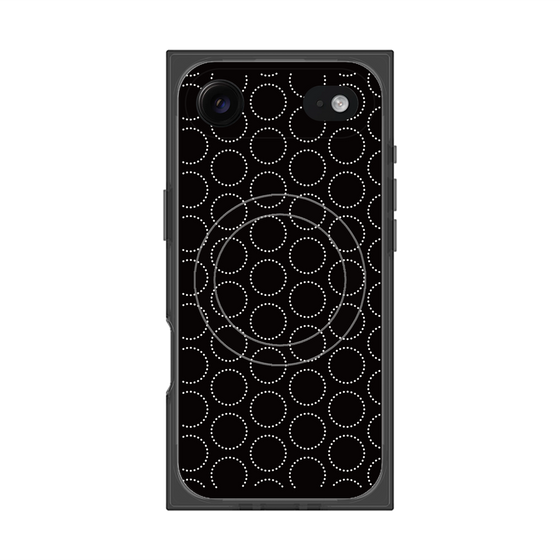 プレミアムスクエアケース with MagSafe［ Dot Circle - Black ］