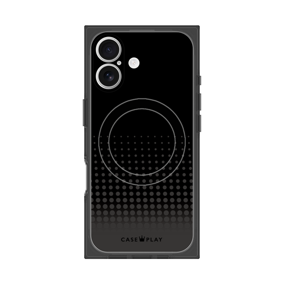 プレミアムスクエアケース with MagSafe［ Dot Gradation - Black ］