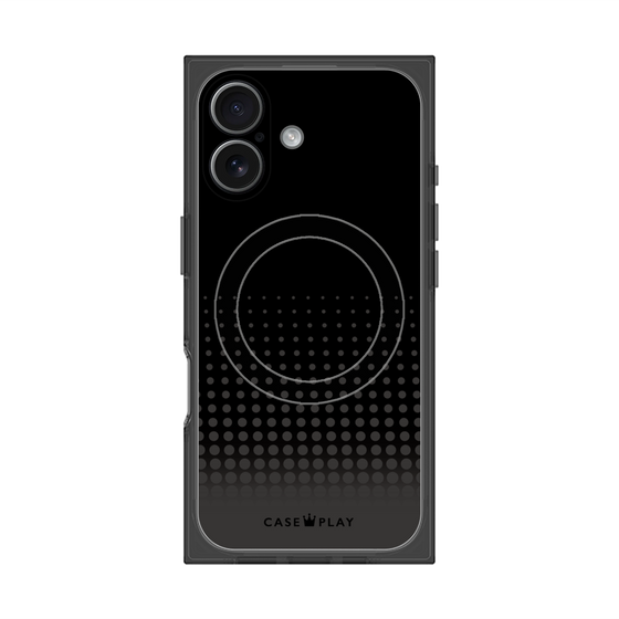プレミアムスクエアケース with MagSafe［ Dot Gradation - Black ］
