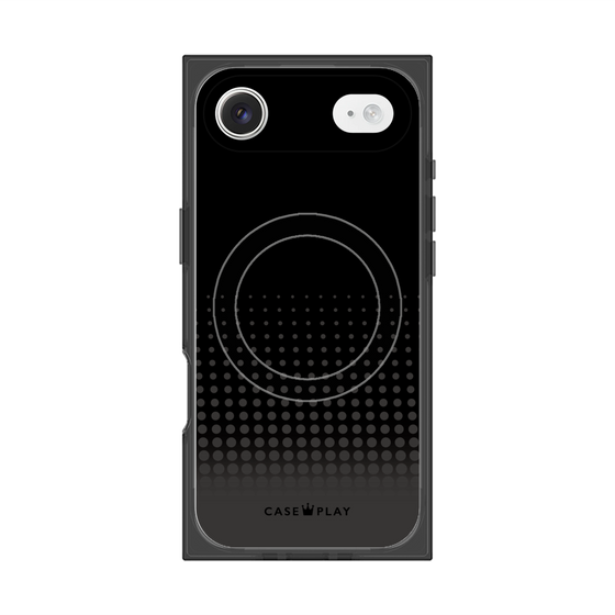 プレミアムスクエアケース with MagSafe［ Dot Gradation - Black ］