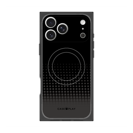 プレミアムスクエアケース with MagSafe［ Dot Gradation - Black ］