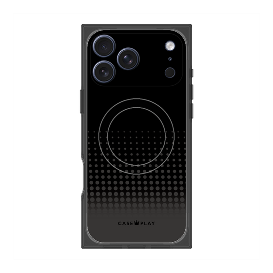 プレミアムスクエアケース with MagSafe［ Dot Gradation - Black ］